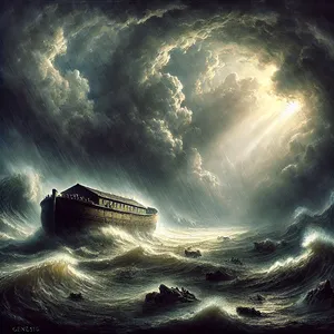 1. Tanrı Nuh’u, gemideki bütün vahşi hayvanları ve evcil hayvanları anımsadı. Yeryüzüne bir rüzgar gönderdi ve sular çekilmeye başladı.