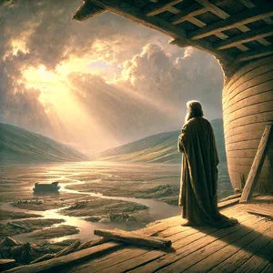 13. Nuh’un yaşamının altı yüz birinci yılında, birinci ayın birinci günü yeryüzü kurumuştu. Nuh geminin kapağını açtı, yeryüzünün kuruduğunu gördü.